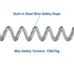 Lix&Rix Kayak Lanyards Coil Tethers with Caribiniers for Fishing Rod Pliers Nets Flashlight Paddle Board Leash Tackle Tool Accessories, Black Blue Green Red, 4pcs