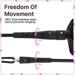 BPS 'Storm' Ultralite Surf SUP Coiled Leg Rope - 10 Foot Ankle Leash with Double Stainless Steel Swivels and Hidden Key Pocket - Surfboard Longboard Paddleboard Leash (Koru Black)