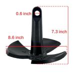 XIALUO Marine River Anchor Kit 8 lb Black PE Coated Kayak Anchor Accessories with 30 ft Rope for Fishing Kayaks, Canoe, Jet Ski, SUP Paddle Board and Small Boats