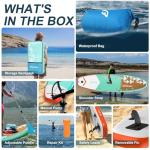 FBSPORT 11' Premium Stand Up Paddle Board, Yoga Board with Durable SUP Accessories & Carry Bag | Wide Stance, Surf Control, Non-Slip Deck, Leash, Paddle and Pump for Youth & Adult (Brown Green)