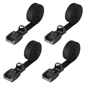 Mind and Action 16 Ft Sturdy Tie Down Strap Lashing Strap with Rubber Padded Cam Lock Buckle,for Car Roof Rack,Kayak Canoe SUP Surfboard Tie Down,Boat Trailer Tow Straps(4 Pack)