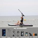 AISUNSS Inflatable Paddle Board for Adult, Paddle Board for All Skill Levels, Wide SUP Board with Primium Accessories Include SUP Carry Bag, Hand Pump, 10L Waterproof Bag and Adj Paddle
