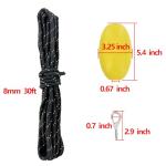 XIALUO Marine River Anchor Kit 8 lb Black PE Coated Kayak Anchor Accessories with 30 ft Rope for Fishing Kayaks, Canoe, Jet Ski, SUP Paddle Board and Small Boats