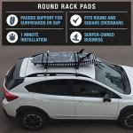 Ho Stevie! Surfboard/SUP Round Roof Rack Pads (Set of 2 Pads, 28" or 17") for Cars with Crossbars (28")