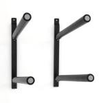SPAREHAND Wall Mount Rack with Angled Padded Arms for Surfboard or SUP Paddle Board, Double, Black