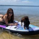 AISUNSS Inflatable Paddle Board for Adult, Paddle Board for All Skill Levels, Wide SUP Board with Primium Accessories Include SUP Carry Bag, Hand Pump, 10L Waterproof Bag and Adj Paddle