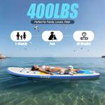 SUDOO SUP Stand Up Paddle Board 10ft Inflatable Paddle Boards 30" Wide 6" Thick for Adults & Youth with Backpack, Pump,Paddle,Coil Leash,Triple Fins Ocean