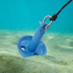 XIALUO Marine Mushroom Anchor Kit 5 lb Blue PE Coated Kayak Anchor Accessories with 30 ft Rope for Fishing Kayaks, Canoe, Jet Ski, SUP Paddle Board and Small Boats