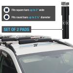 Ho Stevie! Surfboard/SUP Round Roof Rack Pads (Set of 2 Pads, 28" or 17") for Cars with Crossbars (28")