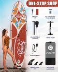Dixero 11’*33”*6”Inflatable Stand Up Paddle Board for All Skill Levels with Premium SUP Paddleboard Accessories, Adjustable Floating Paddle, Safety Leash, Backpack and Pump