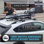 Ho Stevie! Surfboard/SUP Round Roof Rack Pads (Set of 2 Pads, 28" or 17") for Cars with Crossbars (28")