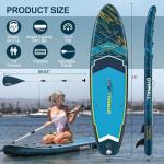 GYMMALL Paddle Board, Inflatable Stand Up SUP Paddle Boards for Adults & Youths of All Skill Levels, Wide & Non-Slip Deck Design Blow Up Paddleboards with Premium Accessories & Storage Bag