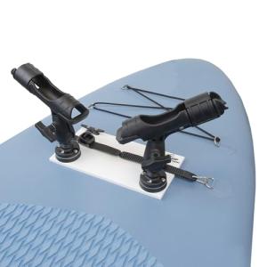SUP Angler Lite Universal Paddleboard Dual Fishing Rod Holder Mounting Kit with Swappable Accessories Mounts