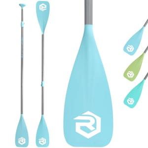 rillrun SUP Paddle - Paddle Board Paddle 4 Piece Stand Up Paddleboard Paddles Lightweight Floating Kayak Paddle - Light Blue - Light Green - Lake Green