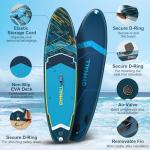 GYMMALL Paddle Board, Inflatable Stand Up SUP Paddle Boards for Adults & Youths of All Skill Levels, Wide & Non-Slip Deck Design Blow Up Paddleboards with Premium Accessories & Storage Bag
