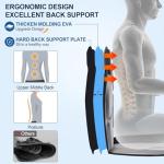 Montekin Thickened Kayak Seat with Back Support, Sit On Top Cushioned Canoe Backrest Molded Foam Seat for SUP Paddle Board Fishing Boat Long Trip (Black Grey)