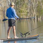 SUP Angler Lite Universal Paddleboard Dual Fishing Rod Holder Mounting Kit with Swappable Accessories Mounts