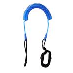 HEYTUR Coiled SUP Leash 10' Surfboard Leash Sup Leg Rope Strap Stand Up Paddleboard Leash (5mm Blue)
