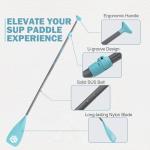 rillrun SUP Paddle - Paddle Board Paddle 4 Piece Stand Up Paddleboard Paddles Lightweight Floating Kayak Paddle - Light Blue - Light Green - Lake Green