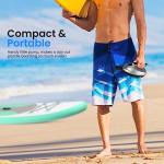 SereneLife Inflatable Paddle Board Pump Compressor - 20PSI High Pressure SUP Inflator - 12V DC Car Connector - Electric Air Pump for Paddle Boards, Boats, Rafts, Pool Toys, Water Sports