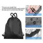 MAYMII 7.8-18ft Durable Kayak Cover Canoe Cockpit Dust Cover, Waterproof UV Sunblock Shield Protector for Fishing Boat,Kayak,Canoe,Paddle Board, (Black, Suitable for (2.6-3m/7.8-9ft) Kayak)