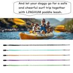 LINGVUM Kayak Paddle Leash Stretchable Coiled Rod Leash for Kayak, Paddleboard Paddle and Fishing Rod, 49"-75", Black, 2 Pack