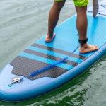 HEYTUR Coiled SUP Leash 10' Surfboard Leash Sup Leg Rope Strap Stand Up Paddleboard Leash (5mm Blue)