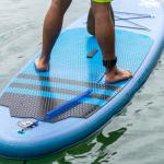 HEYTUR Coiled SUP Leash 10' Surfboard Leash Sup Leg Rope Strap Stand Up Paddleboard Leash (5mm Blue)