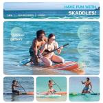 SKADDLES 10’6’’ Inflatable Stand Up Paddle Board (SUP) for Adults and Youth with Non-Slip Deck – Complete Accessories Kit, Perfect for Fishing, Yoga, Fitness & Family Fun (Mint Green Wood Grain)