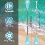 rillrun SUP Paddle - Paddle Board Paddle 4 Piece Stand Up Paddleboard Paddles Lightweight Floating Kayak Paddle - Light Blue - Light Green - Lake Green