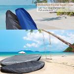 MAYMII 7.8-18ft Durable Kayak Cover Canoe Cockpit Dust Cover, Waterproof UV Sunblock Shield Protector for Fishing Boat,Kayak,Canoe,Paddle Board, (Black, Suitable for (2.6-3m/7.8-9ft) Kayak)