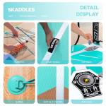 SKADDLES 10’6’’ Inflatable Stand Up Paddle Board (SUP) for Adults and Youth with Non-Slip Deck – Complete Accessories Kit, Perfect for Fishing, Yoga, Fitness & Family Fun (Mint Green Wood Grain)