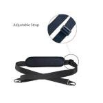 ZipSeven SUP Carrier Shoulder Strap Adjustable Carrying Sling Paded Bag Belt for Surfing and Paddle Board with Metal Hooks Accessories - Black (1)
