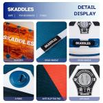 SKADDLES 10’6’’ Inflatable Stand Up Paddle Board (SUP) for Adults and Youth with Non-Slip Deck – Complete Accessories Kit, Perfect for Fishing, Yoga, Fitness & Family Fun (Vibrant Orange Wood Grain)