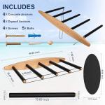 Hang 11 Vertical Surfboard Rack - Surf Racks for Wall, Sustainable Hardwood Surf Board Holder with Rubber Mat, Surfboard Wall Mount, Paddle Board & SUP Garage Storage (5 arms / 4-5 boards)