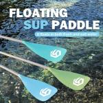 rillrun SUP Paddle - Paddle Board Paddle 4 Piece Stand Up Paddleboard Paddles Lightweight Floating Kayak Paddle - Light Blue - Light Green - Lake Green