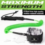 Gradient Fitness Ankle Surfboard Leash, Leash for Boogie Boards, Paddle board (SUP) & Surf boards (Green)