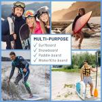 Hang 11 Vertical Surfboard Rack - Surf Racks for Wall, Sustainable Hardwood Surf Board Holder with Rubber Mat, Surfboard Wall Mount, Paddle Board & SUP Garage Storage (5 arms / 4-5 boards)