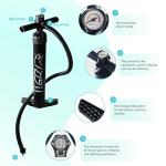 SKADDLES 10’6’’ Inflatable Stand Up Paddle Board (SUP) for Adults and Youth with Non-Slip Deck – Complete Accessories Kit, Perfect for Fishing, Yoga, Fitness & Family Fun (Mint Green Wood Grain)