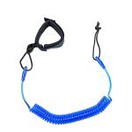 HEYTUR Coiled SUP Leash 10' Surfboard Leash Sup Leg Rope Strap Stand Up Paddleboard Leash (5mm Blue)