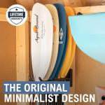 Paddle Storage Wall Rack, Kayak, SUP, Canoe Paddles, Indoor Organizer, Solid Steel Hanging Hooks (Compact)