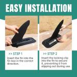 niphean Paddle Board Fin 4"/9"/15" Replacement-Easy Slide-in, StabilTrac Fin Replacement for Stand-up Paddle Boards, SUP Fin for Inflatable Paddle Boards