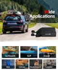 Abahub Car Soft Roof Rack Pads for Kayak,Canon,Surfboard,SUP Include 2 Tie Down Rope, 2 Quick Loop Strap, 2 Heavy Duty Tie Down Straps and a Storage Bag(Black)