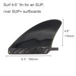 bohally 4.6" Soft Surf Fin Orange&Black for Surf Boards, SUP Paddleboards or Water SUP with No Tool fin Screw (Black)