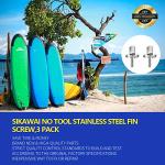 Sikawai Fin Screw 316 Stainless Steel No Tool Compatible with Long-Board and S-UP Surfing Accessories Pack of 2