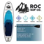 Roc Paddle Boards 10 ft 6 in Inflatable SUP, 350lbs Weight Capacity, Wide Stable Design, Premium Accessories, 3 YEAR WARRANTY, USA Owned Brand, Royal