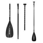 NIXY Carbon Fiber Hybrid SUP Paddle Adjustable 3-Piece Stand Up Paddleboard Paddle – Blade Size 90 - Lightweight and Floating - Adjustable from 67 to 84 inches