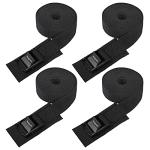 Ayaport Lashing Straps Car Roof Rack Straps Cam Buckle Tie Down Strap for Kayak, SUP, Canoe, Surfboard Packing Black 4 Pack