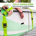 Gradient Fitness SUP & Kayak Carry Strap – Hands-Free Paddle Board, Surfboard & Kayak Carrier with Padded Shoulder Sling – Adjustable Paddleboard Accessory for Men & Women (Green)