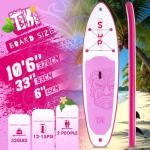 FunWater 10'6×33"×6" Inflatable Stand Up Paddle Board with Premium SUP Paddleboard Accessories,Adults & Youth for All Skill Levels, Included with Board, Paddle, Pump, Three Fins, Backpack